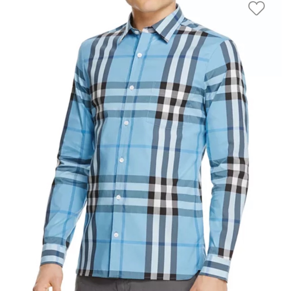 Burberry Nelson Stretch Button-Down Shirt, size large